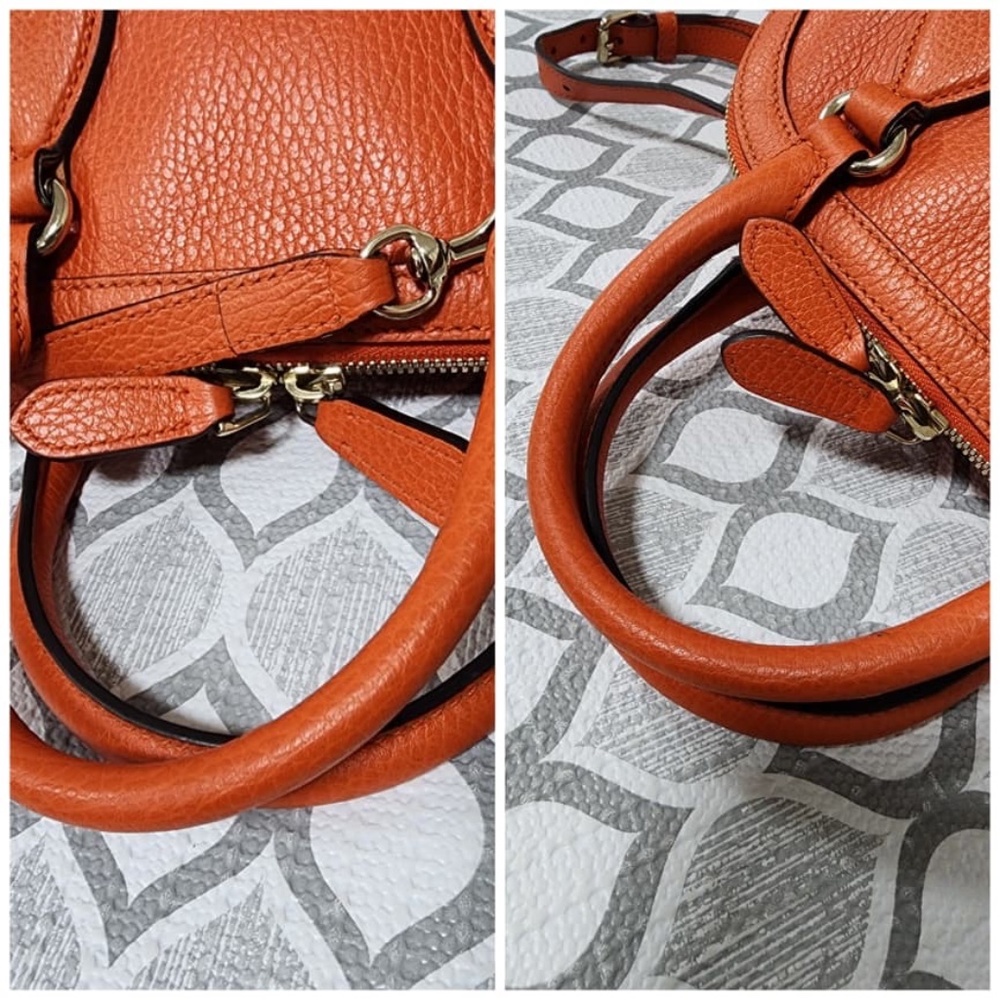 Authentic Gucci Mini Leather Interlocking G Dome … - image 7
